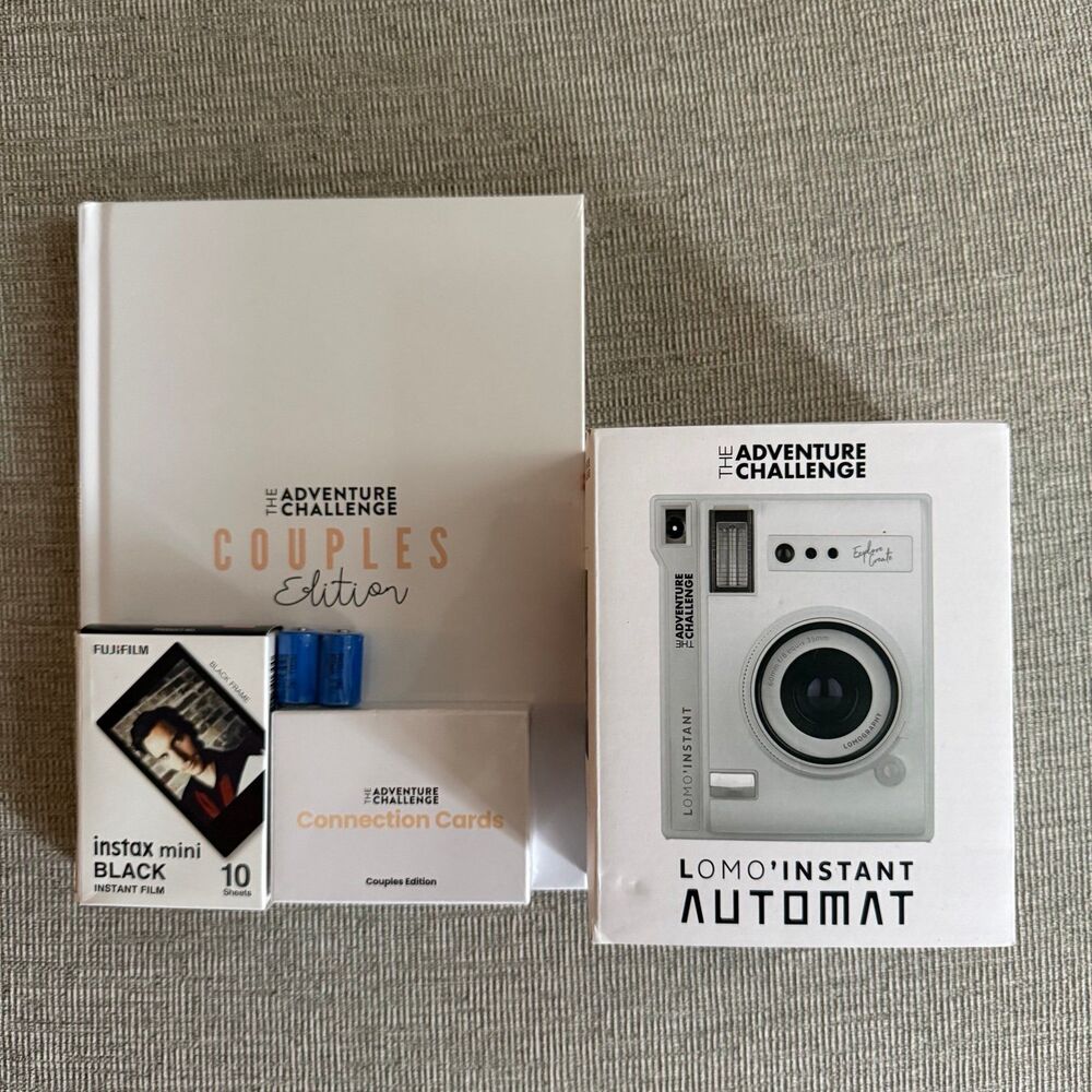The Adventure Challenge Couples Kit with White Lomo'Instant Automat Camera